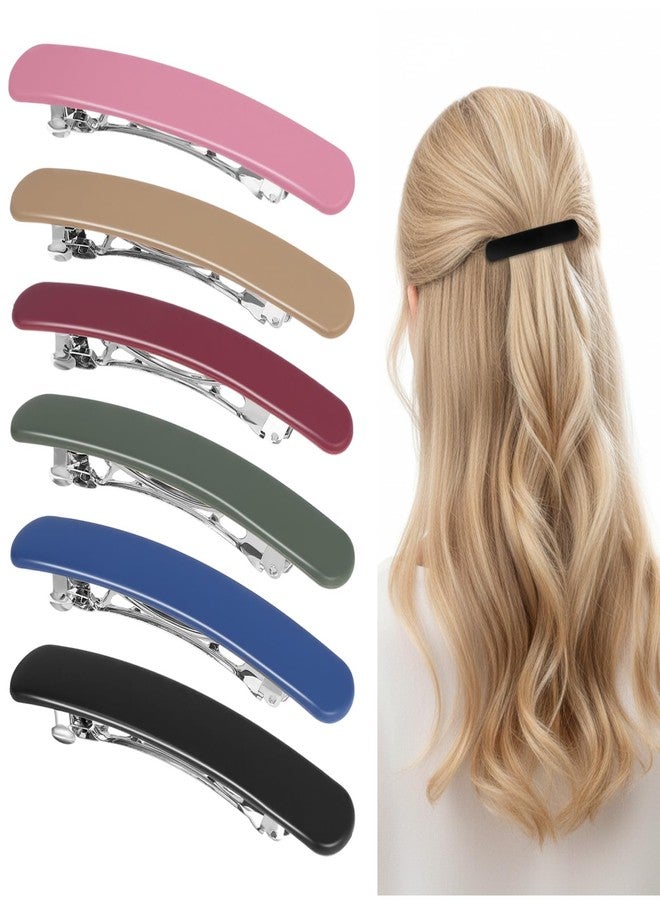 Jeffdad 6Pcs French Hair Barrettes for Women No Slip Half Up Small Hair Barrette Clips Elegant Styling for All Fine Hair - Image 1